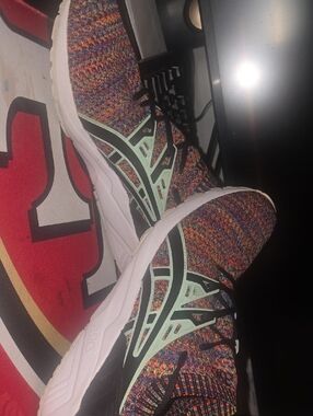 Asics Multicolor Knit Sneakers with Mint Overlays